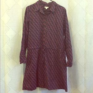 GAP drawstring shirt dress